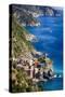 Cinque Terre Towns on the Cliffs, Italy-George Oze-Stretched Canvas