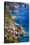 Cinque Terre Towns on the Cliffs, Italy-George Oze-Stretched Canvas