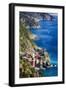 Cinque Terre Towns on the Cliffs, Italy-George Oze-Framed Photographic Print