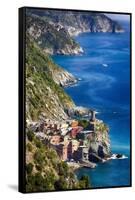 Cinque Terre Towns on the Cliffs, Italy-George Oze-Framed Stretched Canvas