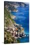 Cinque Terre Towns on the Cliffs, Italy-George Oze-Stretched Canvas