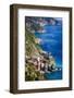 Cinque Terre Towns on the Cliffs, Italy-George Oze-Framed Photographic Print