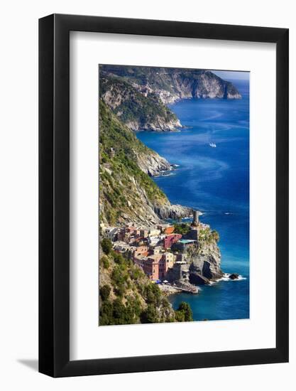 Cinque Terre Towns on the Cliffs, Italy-George Oze-Framed Photographic Print