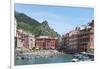 Cinque Terre Vernazza Harbor-Marilyn Dunlap-Framed Art Print