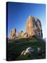 Cinque Torri at Sunset, Near Cortina d'Ampezzo, Dolomites, Veneto, Italy-Ruth Tomlinson-Stretched Canvas