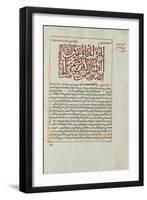 Cinquième partie de l'ouvrage d'Al Qastallânî-null-Framed Giclee Print