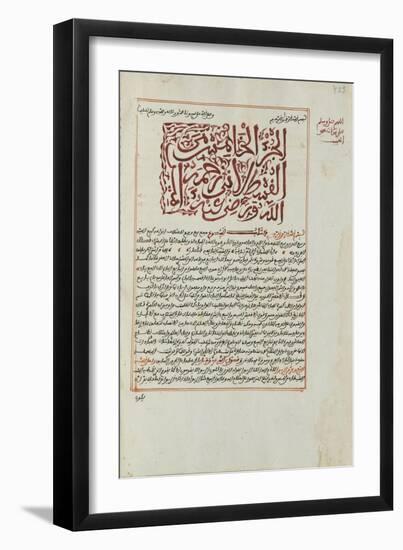 Cinquième partie de l'ouvrage d'Al Qastallânî-null-Framed Giclee Print