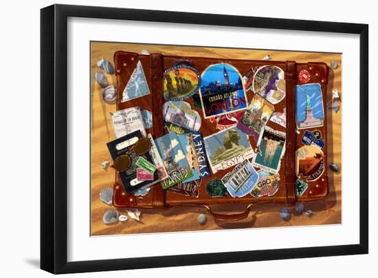 Cintage Travel Case-Garry Walton-Framed Art Print