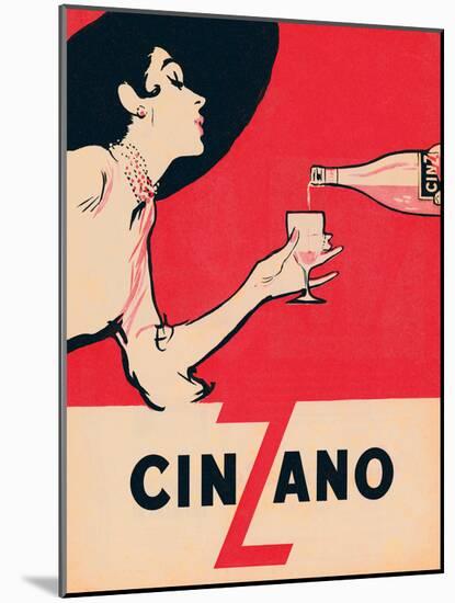 Cinzano-null-Mounted Art Print