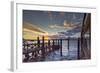 Cip's Club Restaurant and Mooring of the 5 Star Hotel Cipriani, at Sunset-Cahir Davitt-Framed Photographic Print