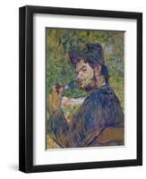 Cipa Godebski,  muse and model, wife of Tadee Natanson,1895. Oil on cardboard,52 x 40 cm-Henri de Toulouse-Lautrec-Framed Premium Giclee Print