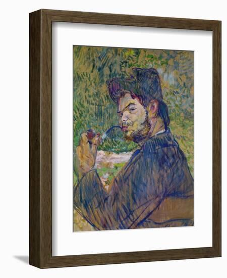 Cipa Godebski,  muse and model, wife of Tadee Natanson,1895. Oil on cardboard,52 x 40 cm-Henri de Toulouse-Lautrec-Framed Giclee Print