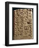 Cippus Said to Be from Roman Forum with Inscriptions in Ancient Latin-null-Framed Giclee Print