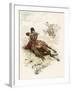 Circassian Soldier of the Czar's Escort Uses His Horse as Cover During a Firefight-L. Vallet-Framed Art Print