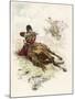 Circassian Soldier of the Czar's Escort Uses His Horse as Cover During a Firefight-L. Vallet-Mounted Art Print