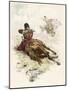 Circassian Soldier of the Czar's Escort Uses His Horse as Cover During a Firefight-L. Vallet-Mounted Art Print