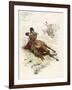 Circassian Soldier of the Czar's Escort Uses His Horse as Cover During a Firefight-L. Vallet-Framed Art Print