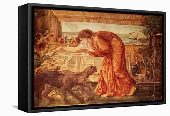 Circe Pouring Poison into a Vase and Awaiting the Arrival of Ulysses-Edward Burne-Jones-Framed Stretched Canvas