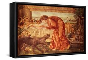 Circe Pouring Poison into a Vase and Awaiting the Arrival of Ulysses-Edward Burne-Jones-Framed Stretched Canvas