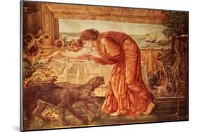Circe Pouring Poison into a Vase and Awaiting the Arrival of Ulysses-Edward Burne-Jones-Mounted Giclee Print