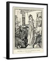 Circe the Sorceress Turns Odysseus' Men into Swine and Sends Them to the Styes-Henry Justice Ford-Framed Art Print