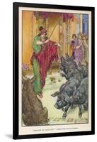 Circe the Sorceress Turns Odysseus' Men into Swine-null-Framed Art Print