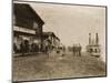 Circle City Saloon At The Docks Of Nome With Steamship-null-Mounted Premium Giclee Print