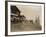 Circle City Saloon At The Docks Of Nome With Steamship-null-Framed Art Print