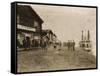 Circle City Saloon At The Docks Of Nome With Steamship-null-Framed Stretched Canvas