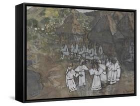 Circle Dance, Early 1900s-Nicholas Roerich-Framed Stretched Canvas