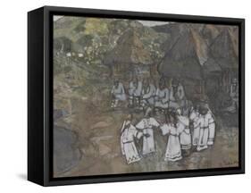 Circle Dance, Early 1900s-Nicholas Roerich-Framed Stretched Canvas