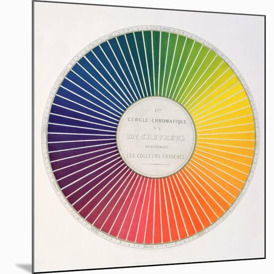 Circle Demonstrating Colour Differences and Contrasts-null-Mounted Giclee Print