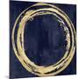 Circle Gold on Blue I-Natalie Harris-Mounted Art Print