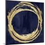 Circle Gold on Blue II-Natalie Harris-Mounted Art Print