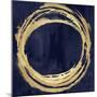 Circle Gold on Blue II-Natalie Harris-Mounted Art Print