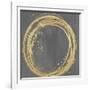 Circle Gold on Gray I-Natalie Harris-Framed Art Print