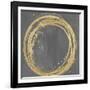 Circle Gold on Gray I-Natalie Harris-Framed Art Print