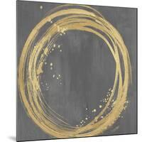 Circle Gold on Gray I-Natalie Harris-Mounted Art Print