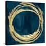 Circle Gold on Teal II-Natalie Harris-Stretched Canvas