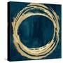 Circle Gold on Teal II-Natalie Harris-Stretched Canvas