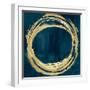 Circle Gold on Teal II-Natalie Harris-Framed Art Print