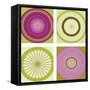 Circle Love Collage-Herb Dickinson-Framed Stretched Canvas