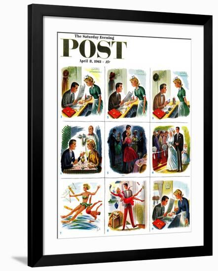 "Circle of Love," Saturday Evening Post Cover, April 8, 1961-Constantin Alajalov-Framed Giclee Print