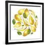 Circle of Yellow Pears-Maria Mirnaya-Framed Art Print