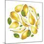 Circle of Yellow Pears-Maria Mirnaya-Mounted Art Print