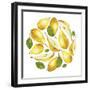 Circle of Yellow Pears-Maria Mirnaya-Framed Art Print