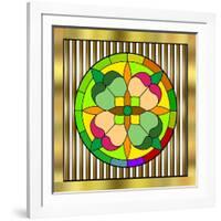 Circle on Bars 2-Art Deco Designs-Framed Giclee Print