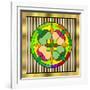 Circle on Bars 2-Art Deco Designs-Framed Giclee Print