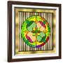 Circle on Bars 2-Art Deco Designs-Framed Giclee Print