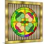 Circle on Bars 2-Art Deco Designs-Mounted Giclee Print